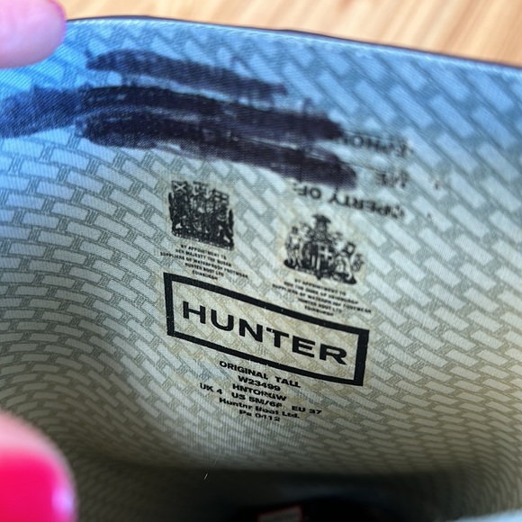 Hunter Wellington Boots Tall Sz 6 Aubergine Matte - Picture 7 of 7